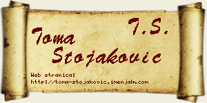 Toma Stojaković vizit kartica